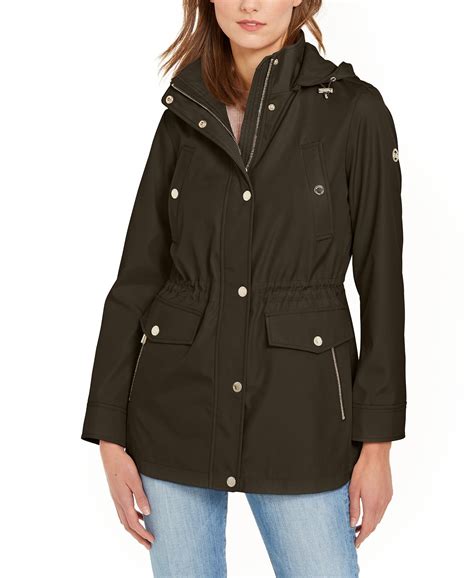 michael kors green parka|michael kors anorak jacket women.